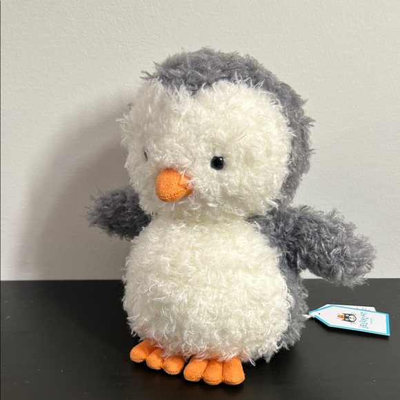 Rare/Jellycat Fluffy Penguin Plush Toy - Gray and White - Picture 1 of 7